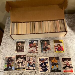 Box of 1990’s some 2000’s hockey cards with stars